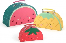 Vilac Set de 3 Valisettes aux Motifs de Fruits