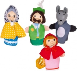 Goki ensemble de marionnettes à doigt Le Petit Chaperon rouge, 4 pcs