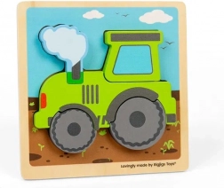 Puzzle à encastrer en bois tracteur pour enfants