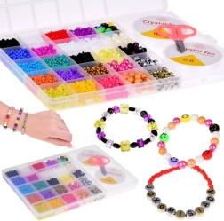 kit créatif de perles et cristaux pour bracelets – 22 couleurs