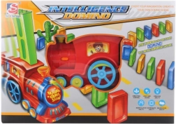 Train domino de construction avec lumières et sons