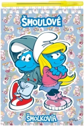 bloc-notes Schtroumpfs avec stylo, à spirale, pages ligné et vierge, 15 × 22 cm