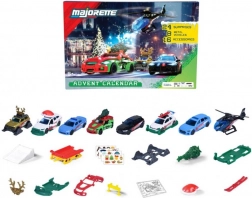 calendrier de l’Avent avec petites voitures métalliques et accessoires (24 surprises)