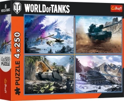 Puzzle Trefl World of Tanks grande bataille 4×250 pièces