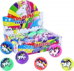 Balle rebondissante licorne lumineuse 5,5 cm
