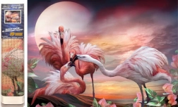 Norimpex peinture au diamant Flamants roses 30x40 cm