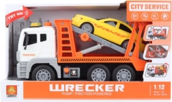 Transporteur de voitures en plastique à piles 1:12 avec lumières et sons