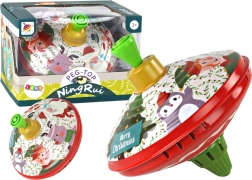 Toupie métallique traditionnelle avec motif du Père Noël