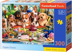 Puzzle 300 pièces chiots et dessert