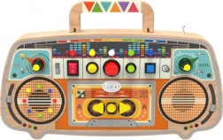 Radio FM en bois – tableau d’activités interactif pour enfants