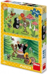 Puzzle Dino La Petite Taupe – Fête 2×48 pièces