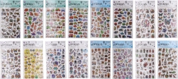 Autocollants brillants assortis