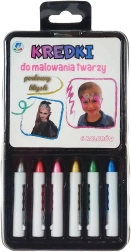 Crayons nacrés pour maquillage du visage pour enfants, lot de 6 couleurs