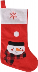 Chaussette de Noël avec motif de bonhomme de neige