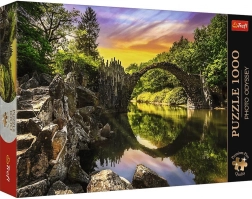 puzzle trefl 1000 pièces photo odyssey : rakotzbrücke – pont de rakotz à kromlau