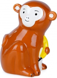 Tirelire en céramique singe avec banane
