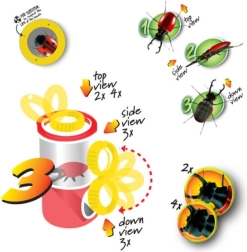 Gobelet d’observation des insectes NAVIR – trois modes d’observation, assortiment de couleurs