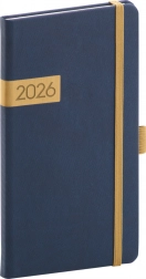Agenda de poche Twill 2026 bleu-or