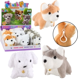 Chien en peluche avec queue qui remue – porte-clés