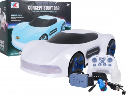 Voiture RC avec effet de fumée et pilotage par télécommande et montre – blanc