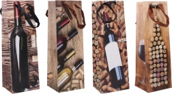 Sac cadeau pour bouteille moyen, 12 × 35 × 10 cm, toutes saisons