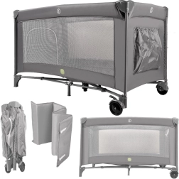 Lit bébé pliable de voyage avec matelas 60 × 120 cm
