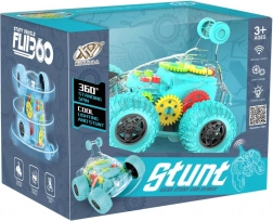 Voiture RC cascade transparente verte avec LED et son