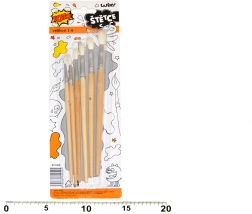 Set de pinceaux ronds pour peinture tailles 1–6