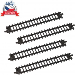 Rails droits pour trains pour enfants – lot de 4 pièces