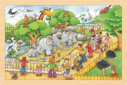 Puzzle en bois Visite au zoo 24 pièces