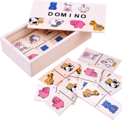Domino illustré pour enfants – animaux colorés