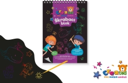 Bloc de dessin à gratter coloré pour enfants