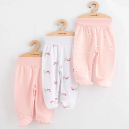 Pantacourts avec pieds pour nourrisson New Baby Classic II, lot de 3, fille, taille 68 (4–6 mois)