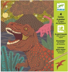 DJECO Images à gratter Dinosaures