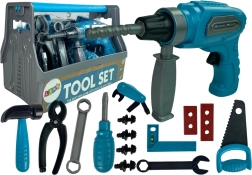 Set de boîtes à outils Scie Perceuse Bleu
