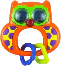 Hochet musical Baby Mix hibou orange pour enfants