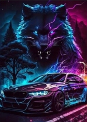 Peinture diamant l’esprit du loup II 30 × 40 cm