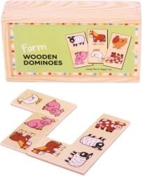 Bigjigs Toys domino en bois – ferme
