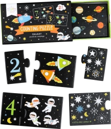 Puzzle d’association pour apprendre à compter – licornes – Espace