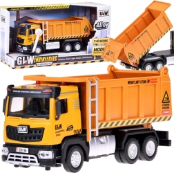 Benne pour enfants avec lumière et son, carrosserie en métal, pull-back