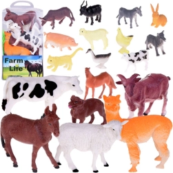 Coffret ferme avec animaux – vache, cheval, chien, canard, 27 pièces
