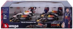 bburago 1:43 formula 1 red bull racing rb20 lot de 4 (2024) – verstappen et perez