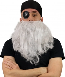 Barbe de pirate avec bandana et cache-œil