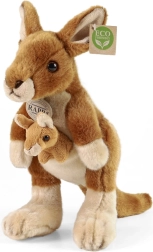 Kangourou en peluche avec petit 27 cm éco‑friendly