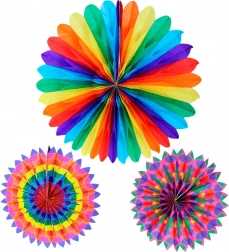 Décoration suspendue en papier 50 cm – assortiment de couleurs