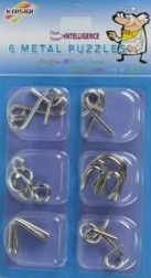 Ensemble de six casse-têtes métalliques