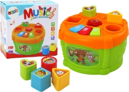 Jouet éducatif interactif en plastique en forme de tambour