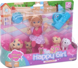 Poupée avec des chiens