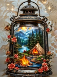 Peinture diamant Lanterne magique 30 × 40 cm