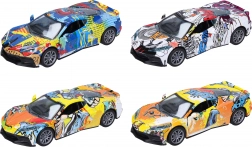 Voiture en métal 12 cm avec portes ouvrantes et retour à friction